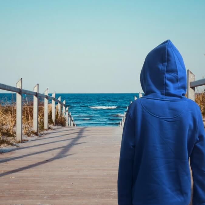Children's blue hoodie